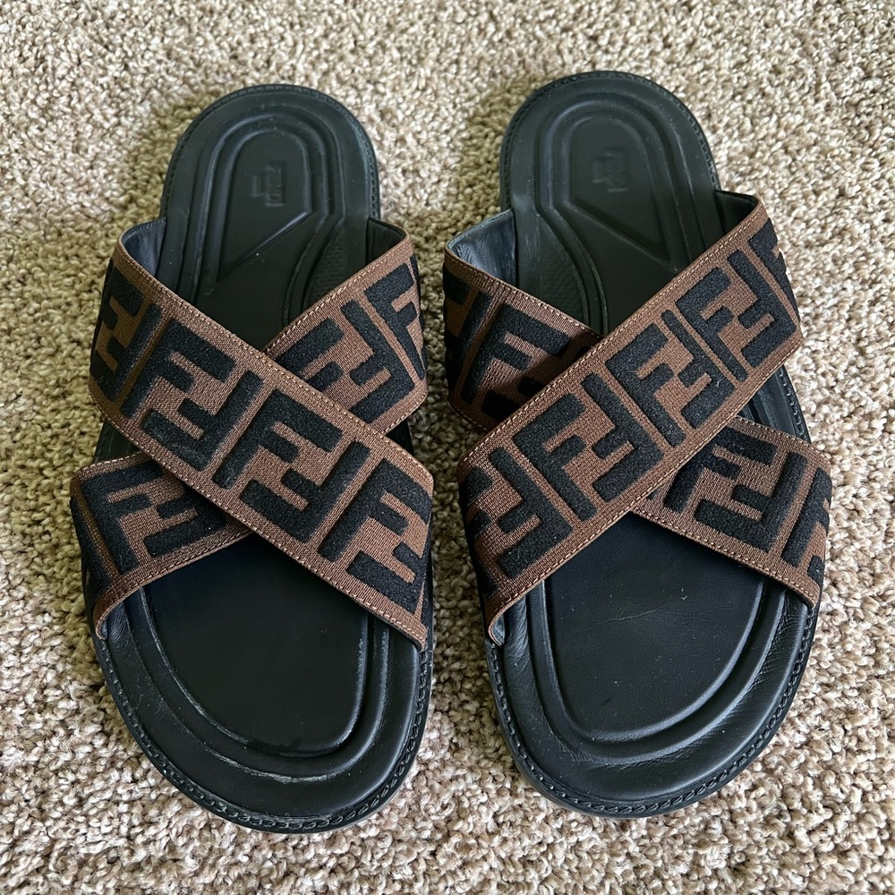 Fendi Men's FF Band Slide Sandals